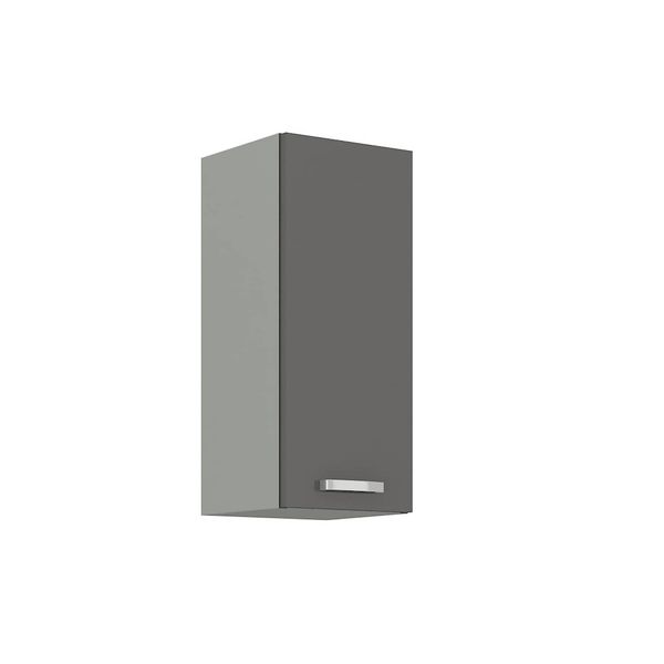 Bild von Küchen-Preisbombe Hängeschrank 30 cm Küche Bianca Grey Grau Hochglanz Küchenzeile Küchenblock