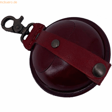 Bild von Mika, Portemonnaie, Schlüsselanhänger / Kleingeldbörse gross Sattelleder 9cm rot, Rot