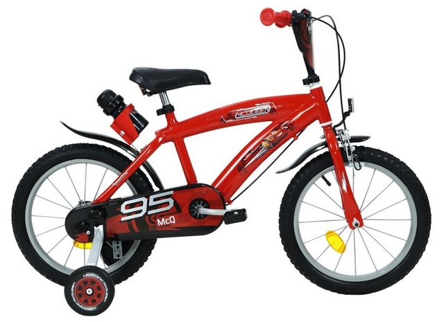 Bild von Huffy Kinderfahrrad 14 Zoll Kinder Fahrrad Rad Bike Disney Cars McQueen Huffy 24481w, 1 Gang, Stützräder, Trinkflasche