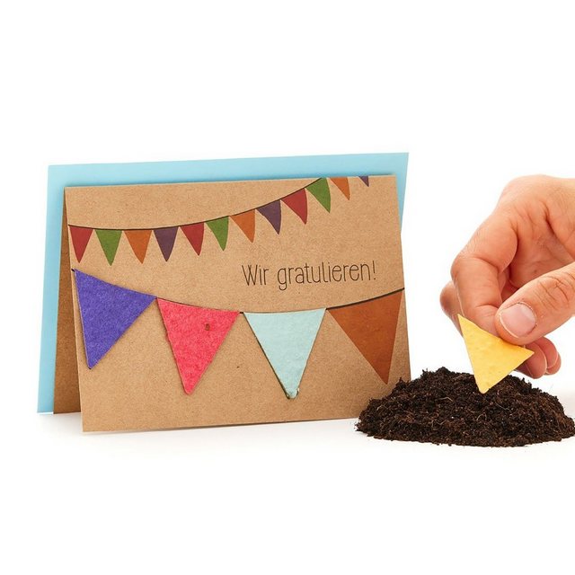 Bild von Gratulationskarte "Wir gratulieren" I Glückwunschkarte I Karte zur bestandenen Prüfung, Abschluss, Abitur, Abi, Bachelor, Examen