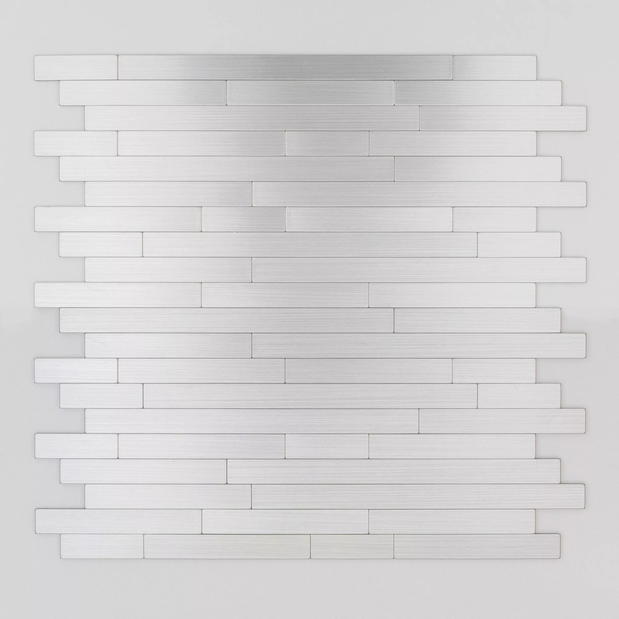 Bild von Mosaikfliese 'Easyglue' selbstklebend Aluminium silberfarben 30 x 30,5 cm