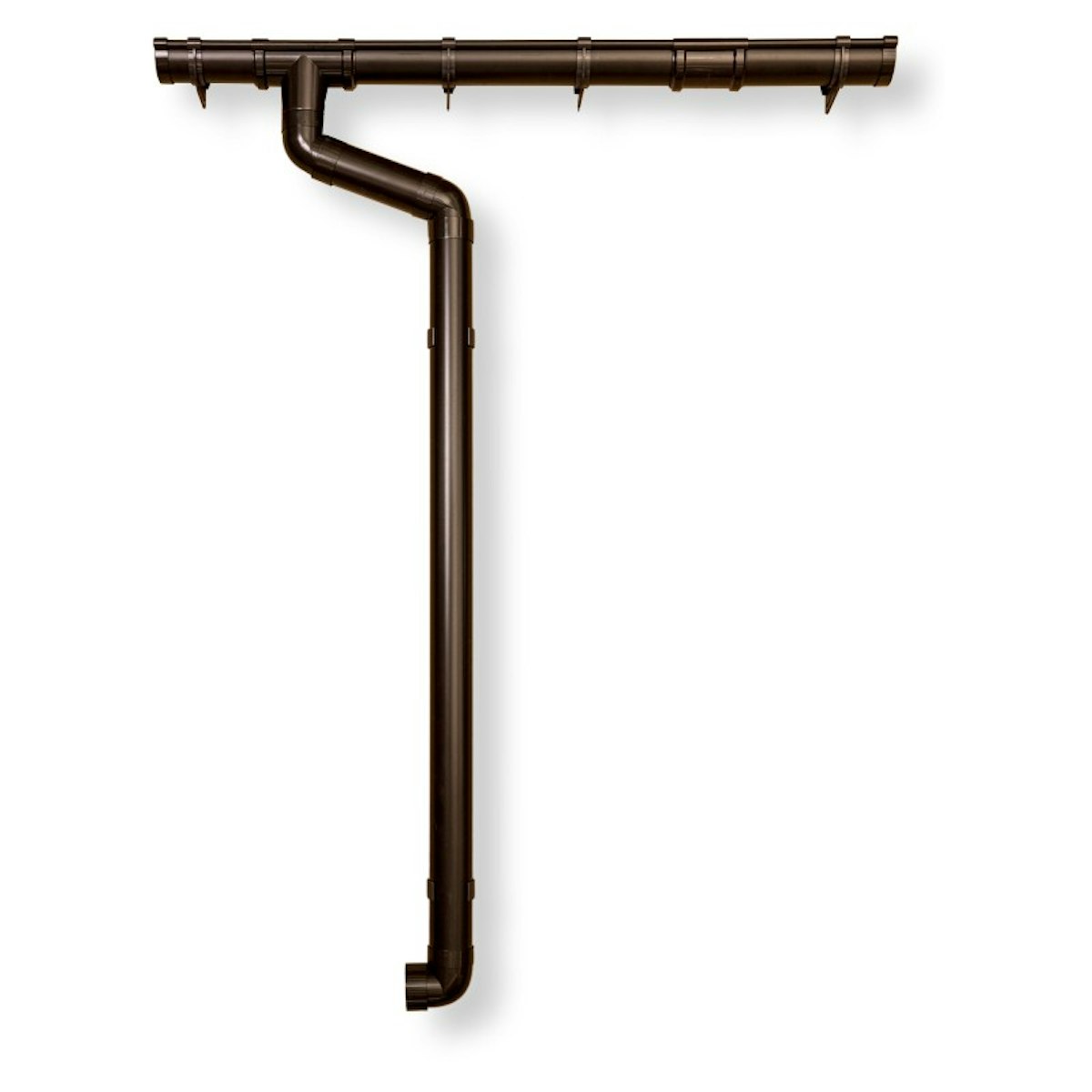 Bild von Kunststoff Dachrinnenset 423B für Pultdach/Flachdach Gartenhäuser-braun