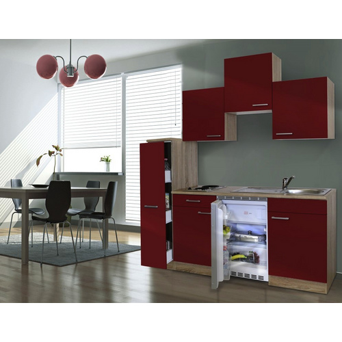 Bild von RESPEKTA Singleküche »KB180ESR«, mit E-Geräten, Gesamtbreite: 180 cm - rot