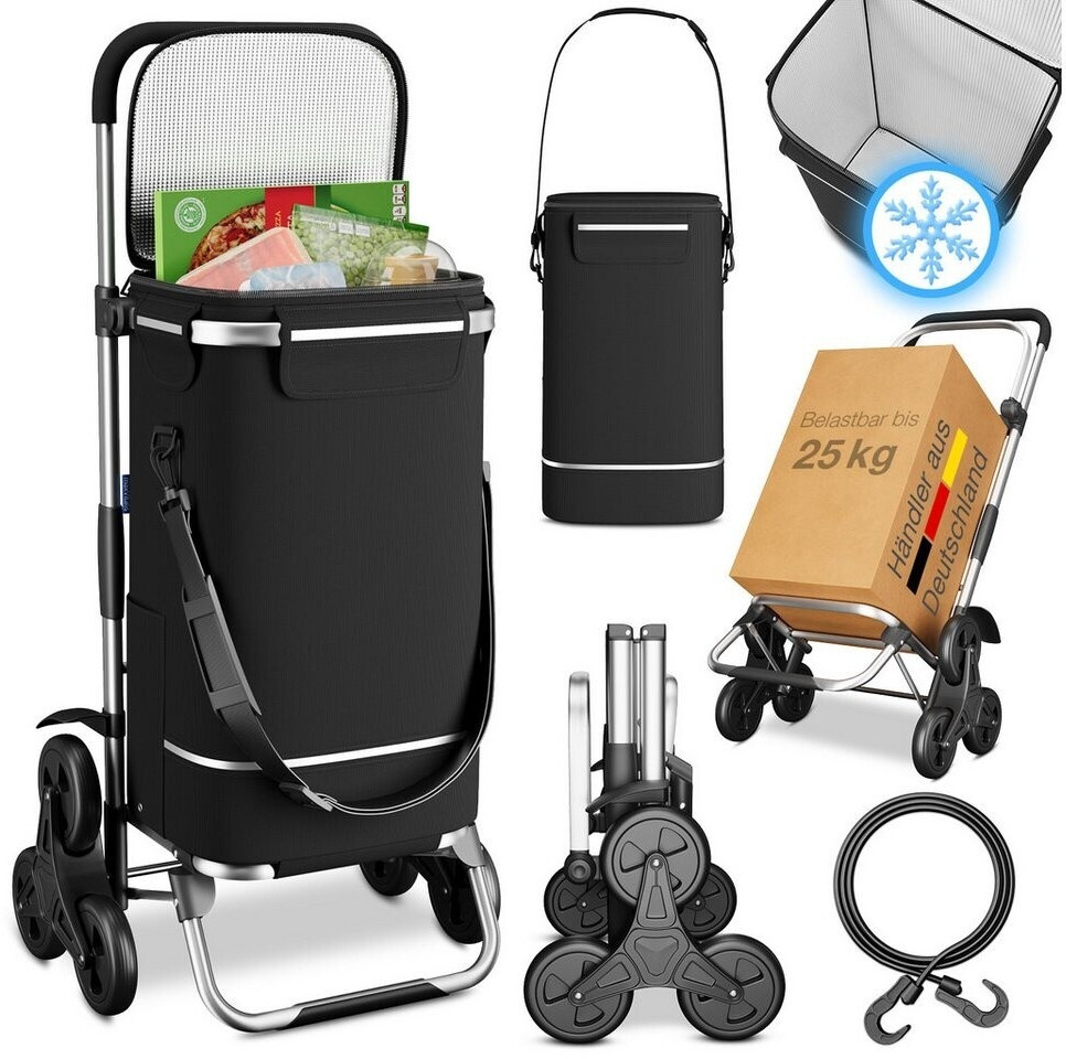 Bild von maxVitalis Einkaufstrolley Treppensteiger mit Kühlfunktion »Premium«, 43 l, mit extragroße abnehmbarer Tasche mit Schultergurt