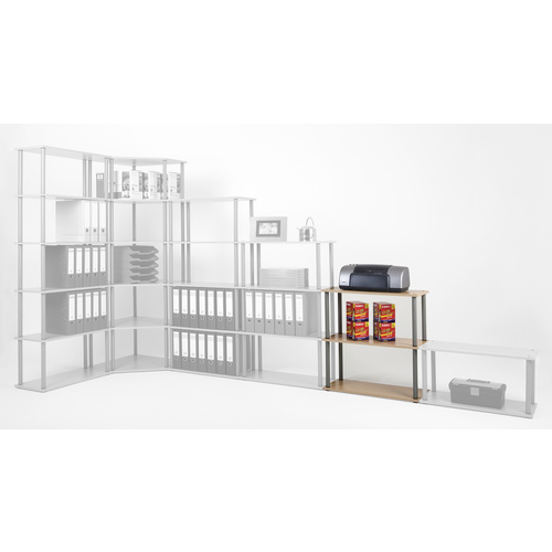 Bild von SZAGATO Wohnregal, BxT: 68 x 30 cm, ahornfarben/buchenfarben - beige