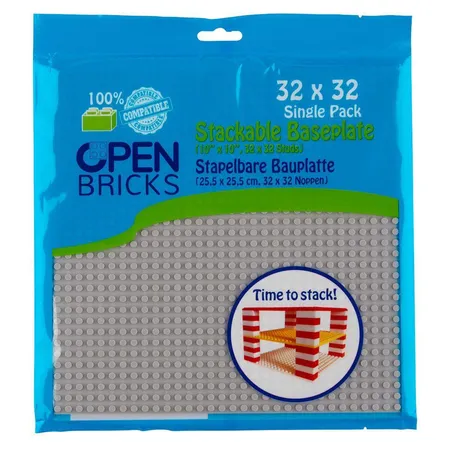 Bild von Open Bricks Konstruktionsspielsteine OpenBricks Baseplate 32x32 light grey