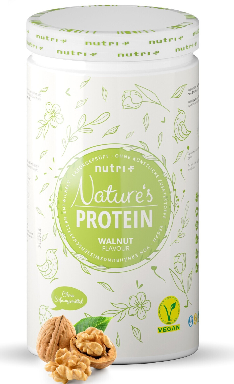 Bild von nutri+ Natures Protein Pulver - Eiweißpulver ohne Süßstoff