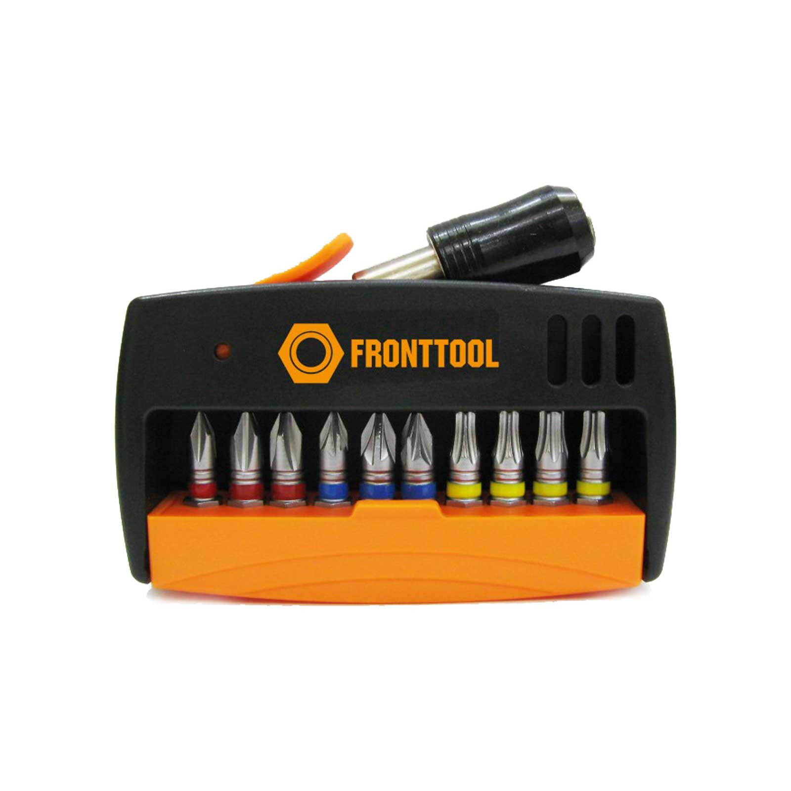 Bild von FRONTTOOL Bit Box 11-teilig - Bit Set, PH1, PH2, PZ1, PZ2, T20, T25 + Bithalter