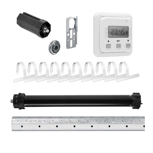 Bild von Nobily Rollladenmotor KOMPLETTSET P5 inkl. Relax, 40/15-60 + 350cm Welle