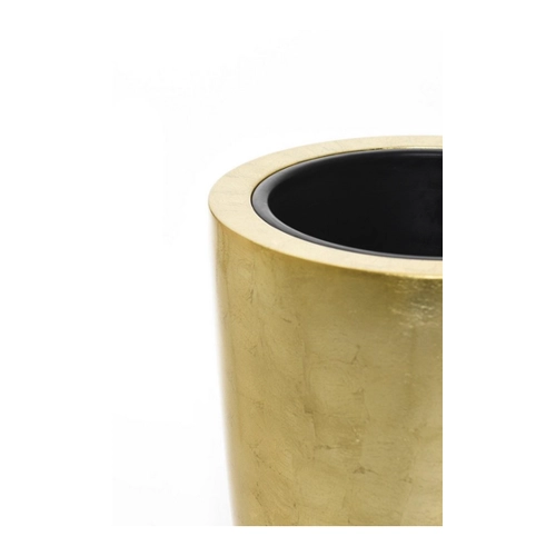 Bild von VIVANNO Bodenvase Exklusiver Pflanzkübel Fiberglas "City", Gold Hochglanz - 37x80 cm