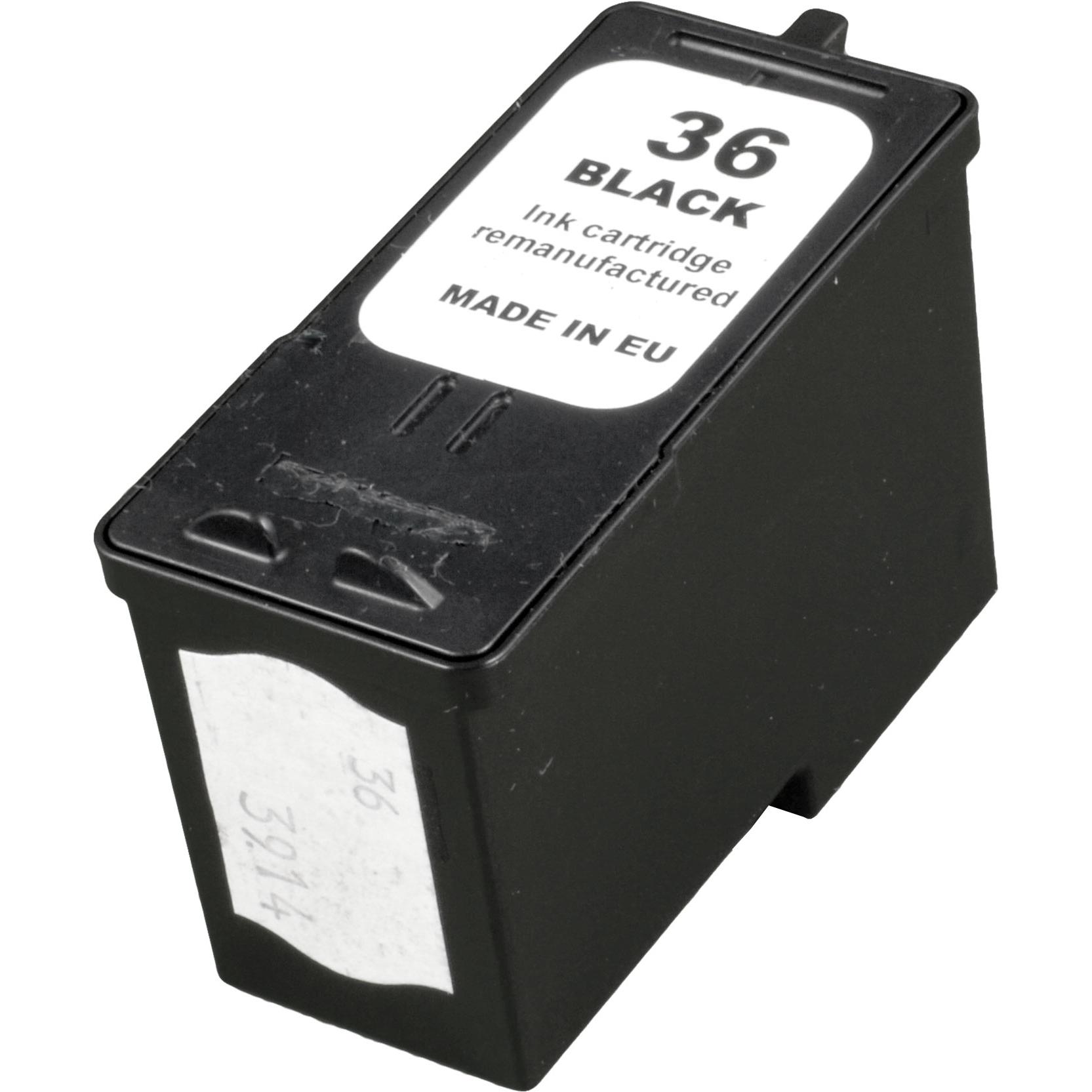 Bild von Ampertec Tinte ersetzt Lexmark 18C2130E  36  schwarz (BK), Druckerpatrone
