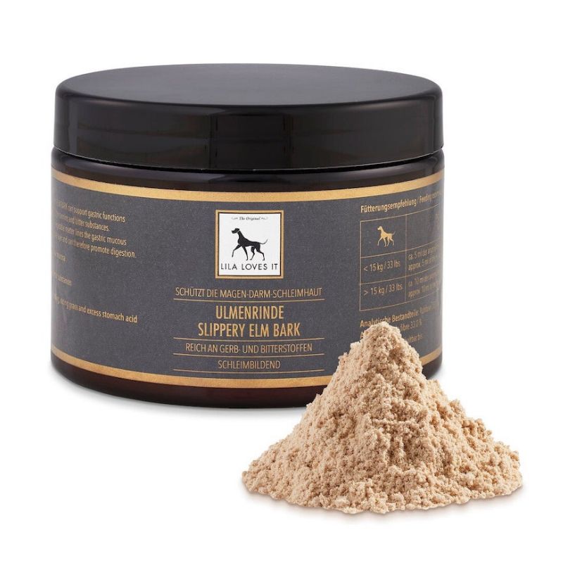 Bild von LILA LOVES IT Magen Darmflora für Hunde - unterstützt die Verdauung & schützt die Magenschleimhaut, rein pflanzlich & entzündungshemmend, ULMENRINDE, 90 g