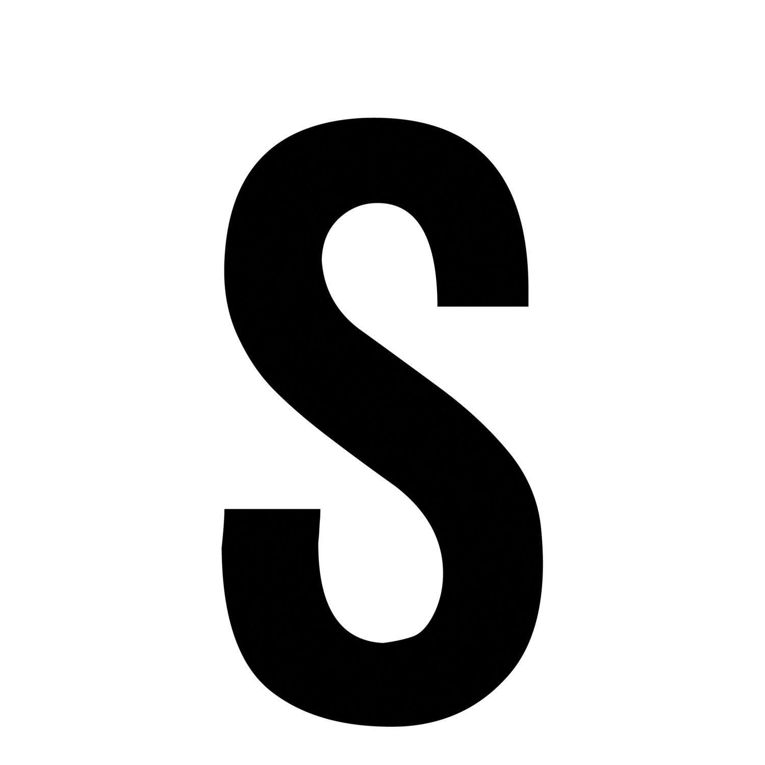 Bild von Signum Safety Signs Klebebuchstabe S Schrifthöhe 3,5 cm Schwarz
