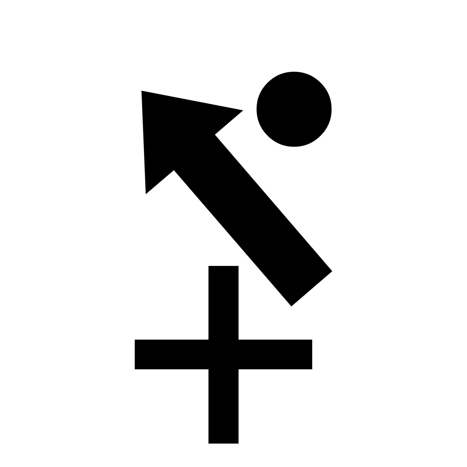 Bild von Signum Safety Signs Klebebuchstabe Zeichen Plus/Pfeil/Punkt 10 cm Schwarz