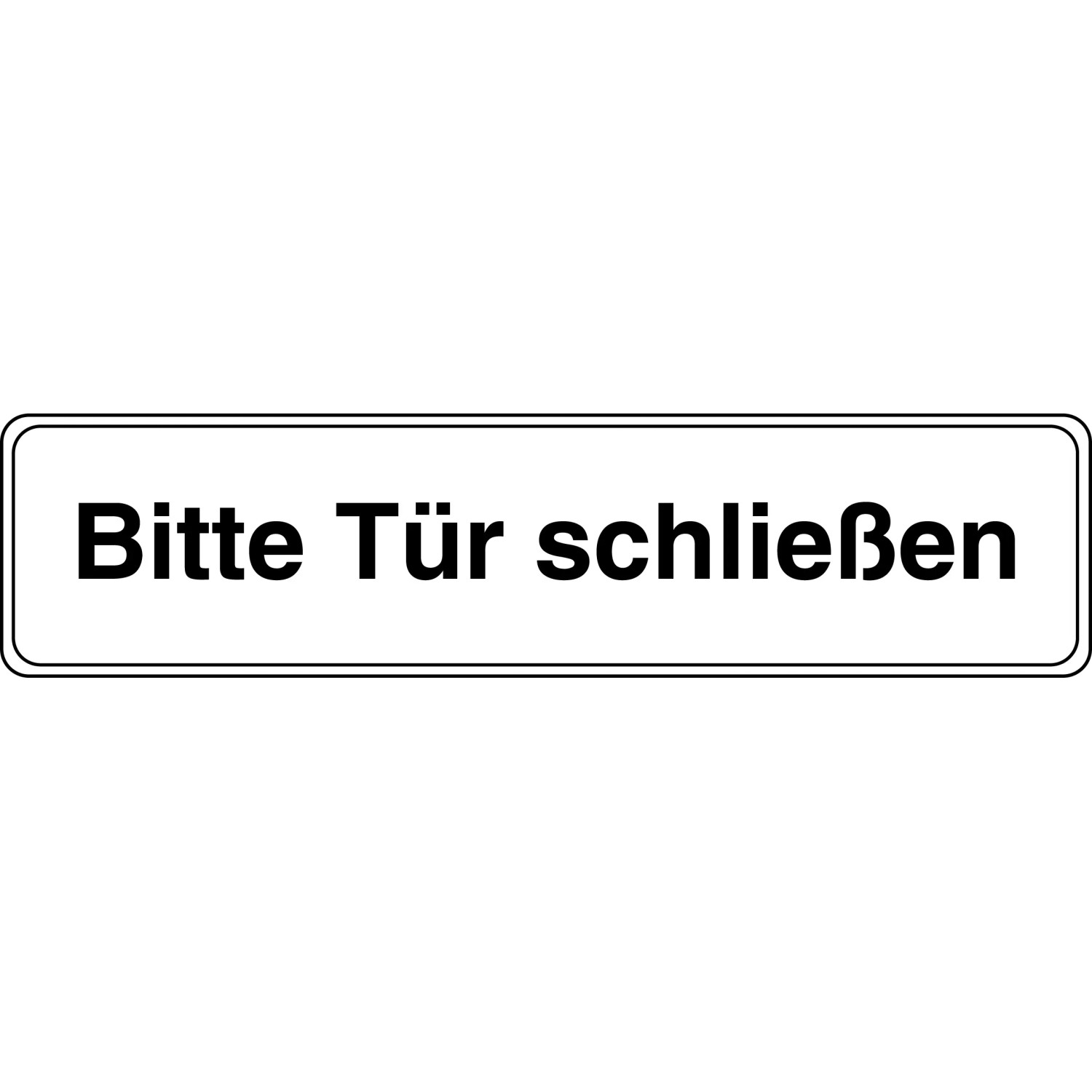 Bild von Signum Safety Signs Tür-/Hinweisschild Bitte Tür schließen 4,8 cm x 20 cm Weiß