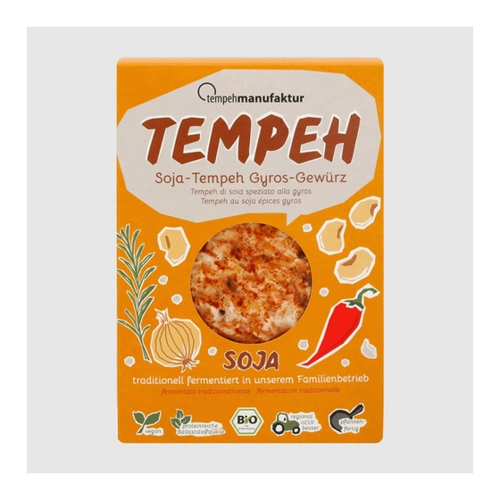 Bild von Tempeh mit Gyros-Gewürz von Tempehmanufaktur