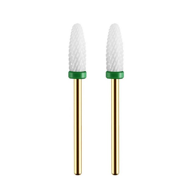 Bild von JCMASTER® Premium Nagelfräser Aufsätze Keramik, 2.35mm Bits Grob Kegel Gelnägel Acryl Maniküre, Pediküre, Hornhaut Nagelmodellagen Profi Schleifkörper Inkl Halterung