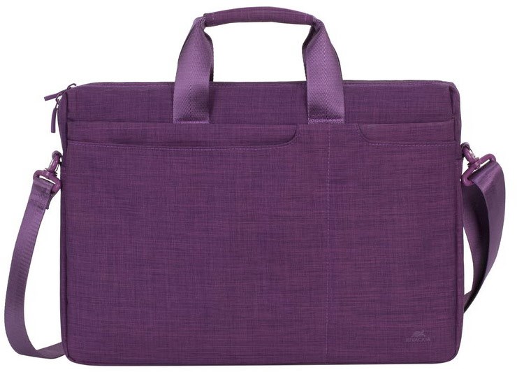 Bild von Rivacase Notebooktasche bis 15.6 Zoll – Modische Laptoptasche mit viel Platz für Zubehör, kompakte Umhängetasche für Damen und Herren Aktentasche Schultertasche (Lila)