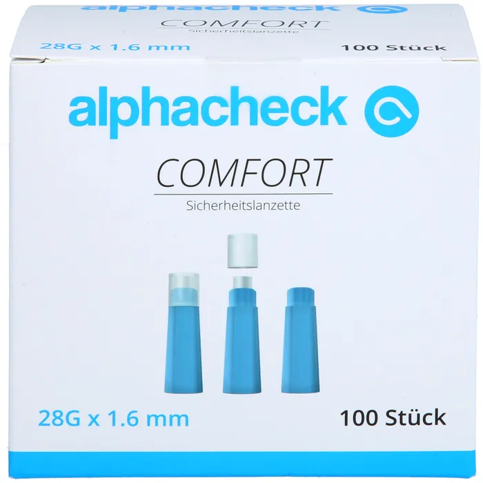 Bild von Alphacheck Comfort Sicherheitslanzetten 28 G X 1,6 mm 100 Stück - Bei Diabetes