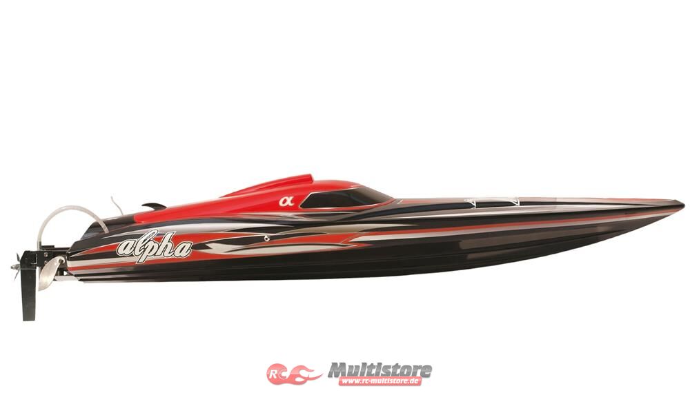 Bild von Amewi RC-Bagger Amewi Speed Rennboot ALPHA 1060mm 4-6S red "ALPHA Flame Scheme