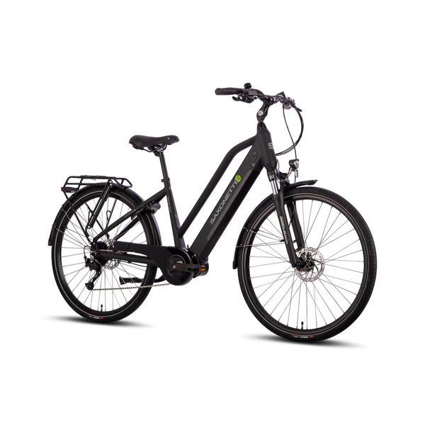 Bild von SAXONETTE E-Bike Cityrad Deluxe Sport Lady, 9 Gang Shimano Alivio Schaltwerk, Kettenschaltung, Mittelmotor, 418 Wh, Pedelec, Elektrofahrrad für Damen u. Herren