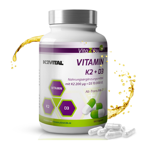 Bild von Vita2You Vitamin D3 + K2 - 180 Kapseln für Ihre Gesundheit