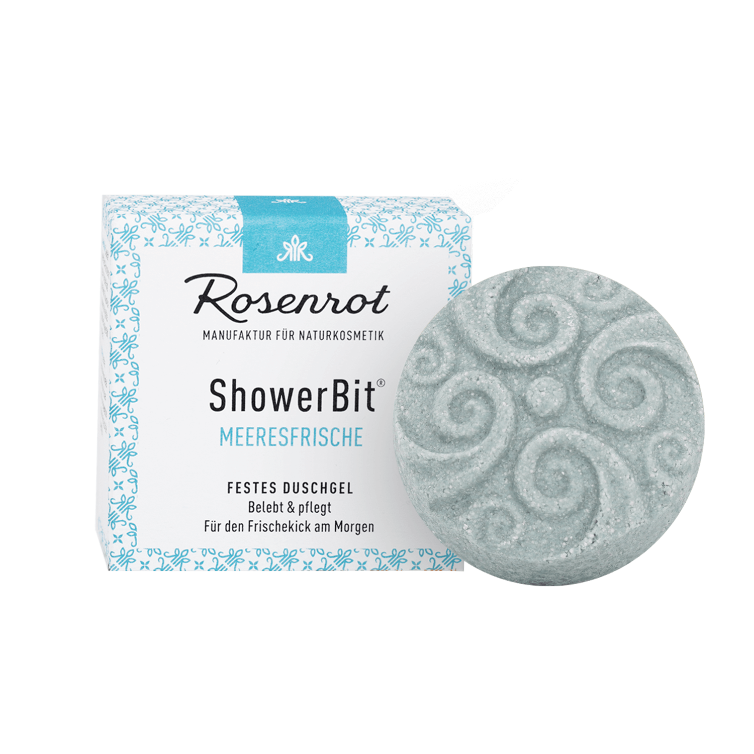 Bild von Rosenrot Feste Duschseife Festes Duschgel ShowerBit® - Meeresfrische 60g