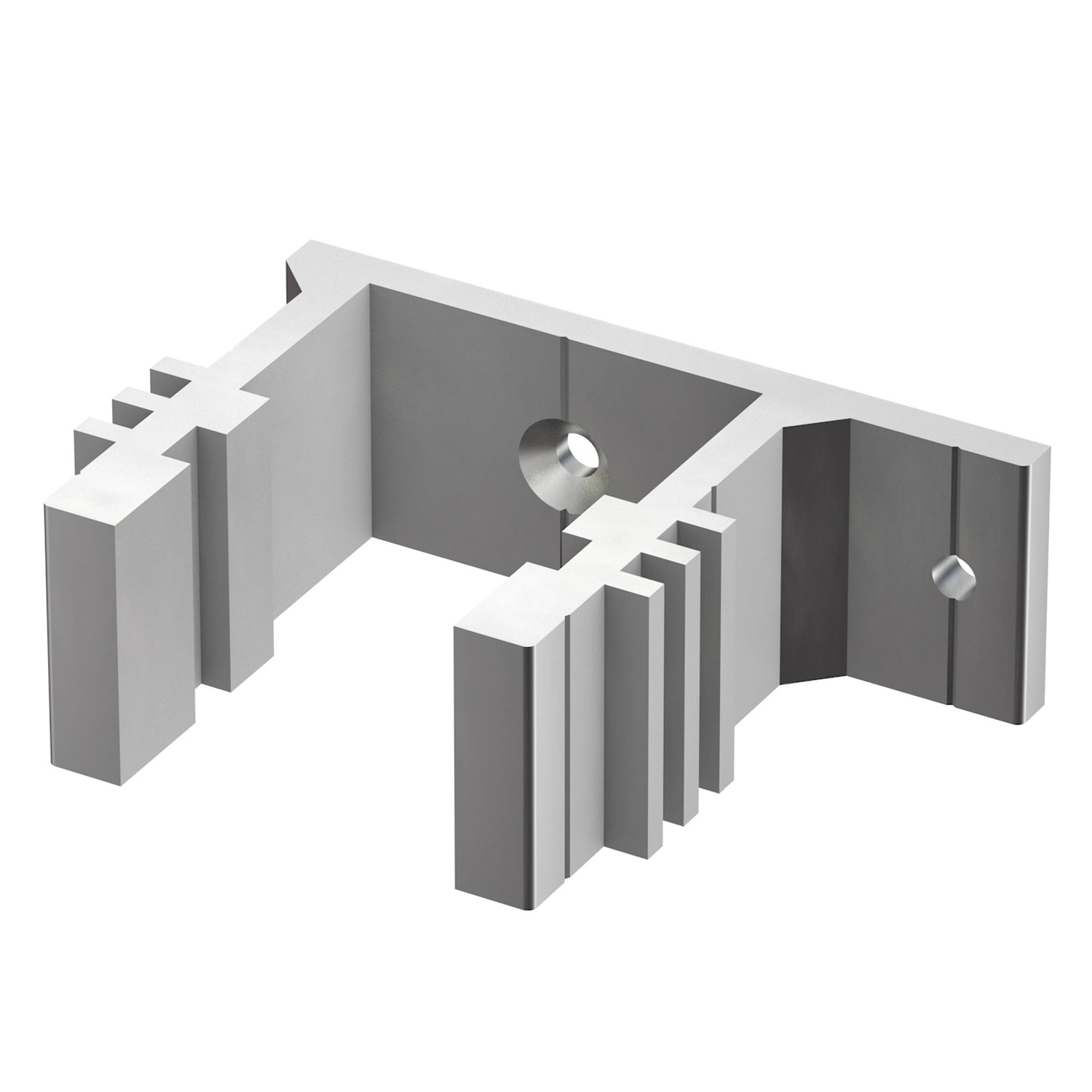 Bild von GS Terrassen Blendenhalter Aluecofix Pro für Aluprofile 45 mm x 23 mm Alu Blank