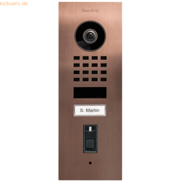 Bild von DoorBird DoorBird IP Video Türstation D1101FV Fingerpr. Edels., Bronze