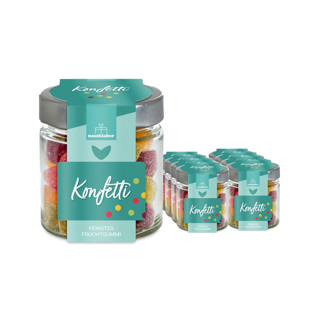 Bild von naschlabor 8 Gläser Fruchtgummi Konfetti Groß-Verpackung