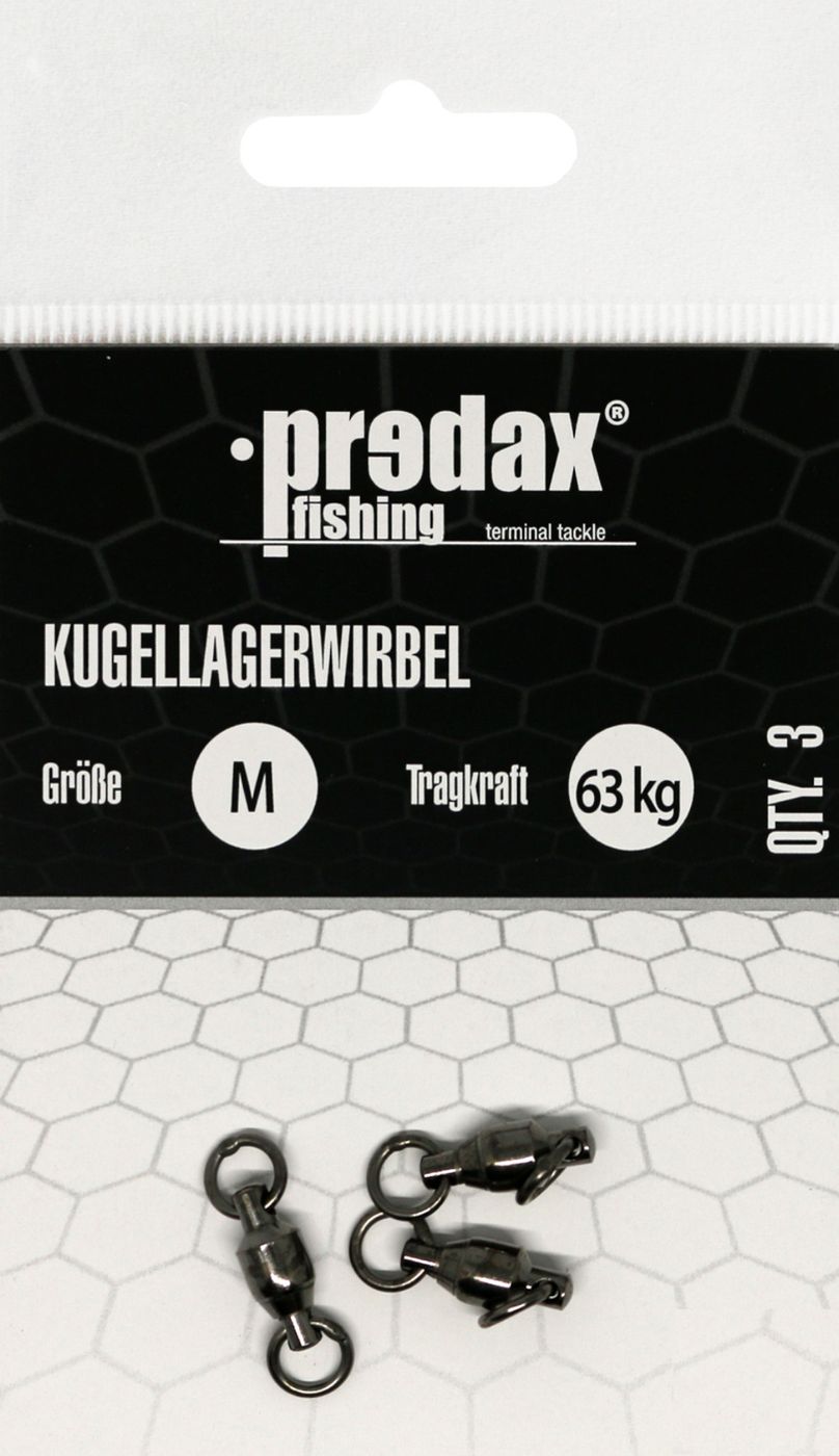 Bild von Predax Kugellagerwirbel black nickel - 3 Tönnchenwirbel