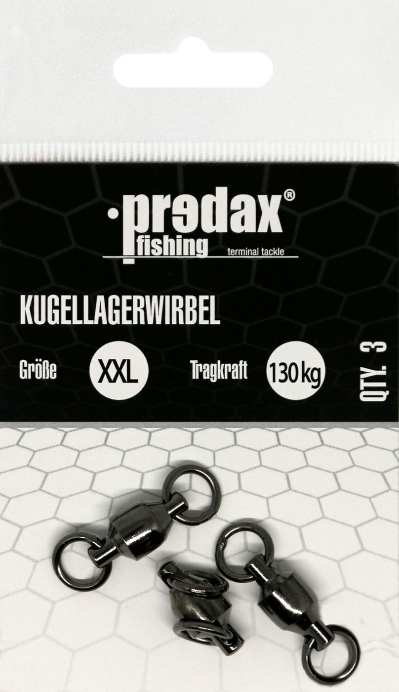 Bild von Predax Kugellagerwirbel black nickel - 3 Tönnchenwirbel