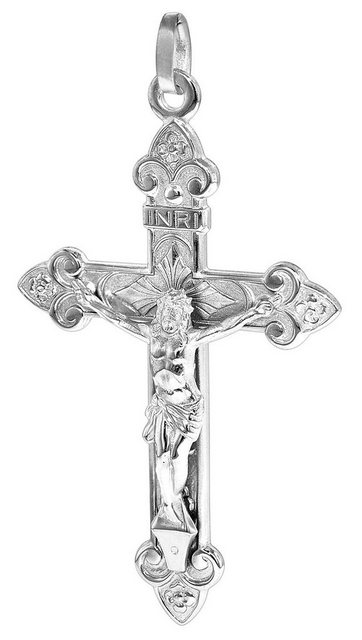 Bild von trendor Kreuzanhänger Kreuz- für Herren 925 Silber 40 mm