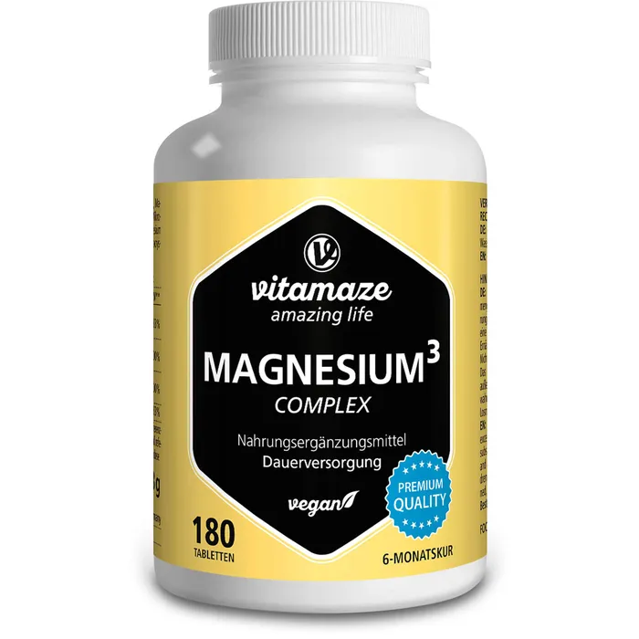 Bild von Vitamaze Magnesium 350 mg Komplex 180 Tabletten - Zur Nahrungsergänzung