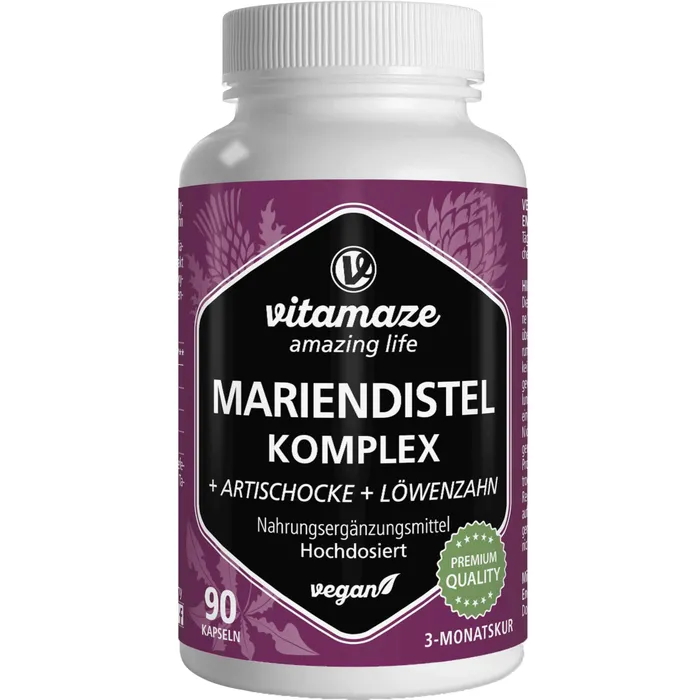 Bild von Mariendistel Komplex Artischocke + Löwenzahn 90 Kapseln - Für die Leber