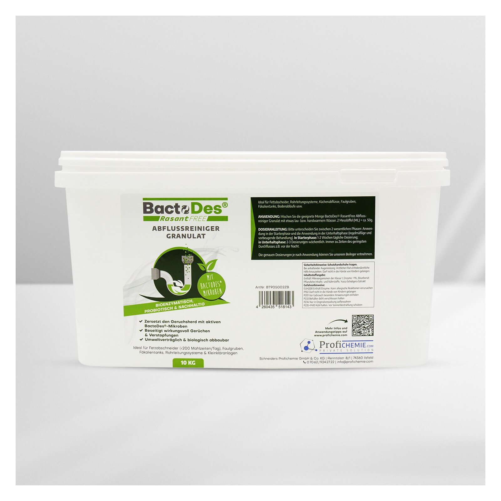 Bild von BactoDes RasantFree Abflussreiniger Granulat 10Kg
