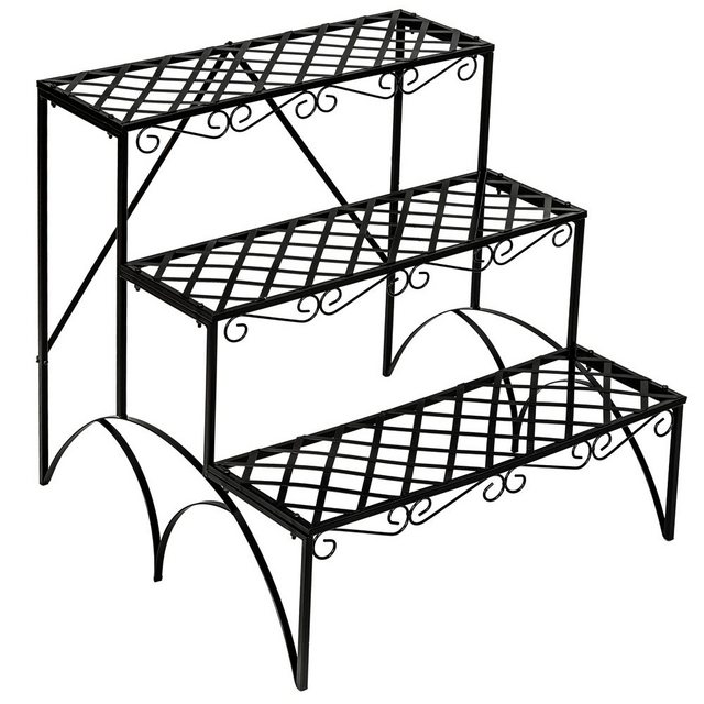 Bild von tectake Pflanztisch Blumentreppe (1-St., 1 tlg), Blumentreppe mit 3 Stufen im edlen Design