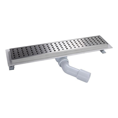 Bild von Hux Home Duschrinne »Modell D«, extrabreit mit umlaufendem Fliesenflansch - silberfarben
