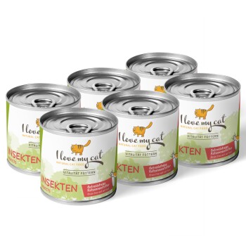 Bild von I love my cat Katzenfutter Nass mit Insekten - 6x200g
