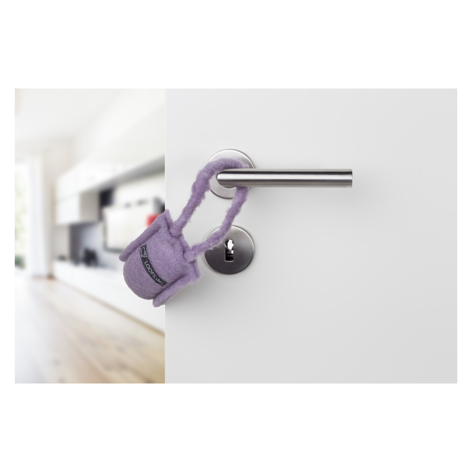 Bild von LOOFS-Design Tür Klemmschutz Türstopper Türkordel Doorstop klein FLIEDER