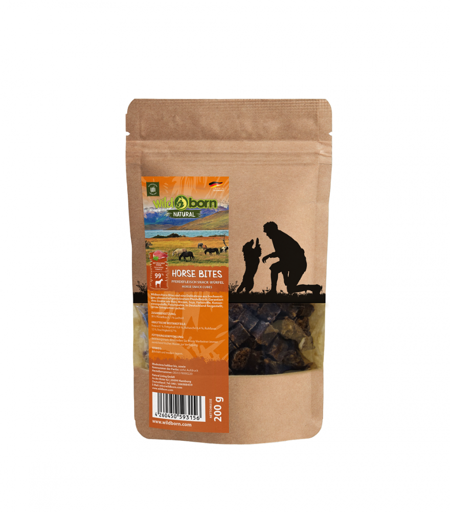 Bild von WILDBORN Natural Bites Hundesnack 200g Bites Pferd