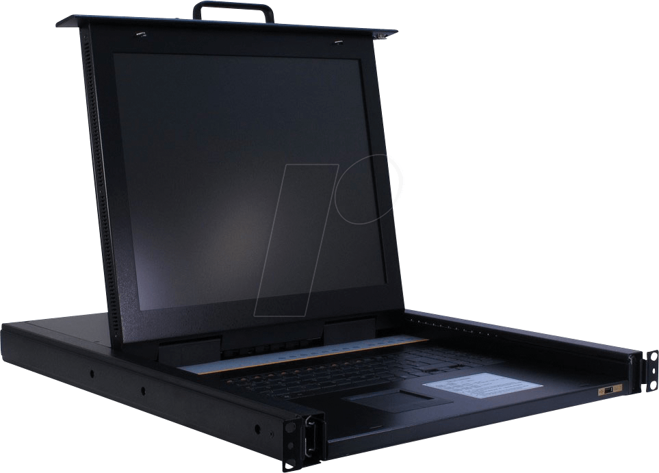 Bild von Intertech KVM 1708 LED 43,18cm 17 Zoll KVM-Switch 104er Tastatur mit Touchpad 1280x1024 75Hz 8-Port d-SUB i..., KVM Switch, Schwarz