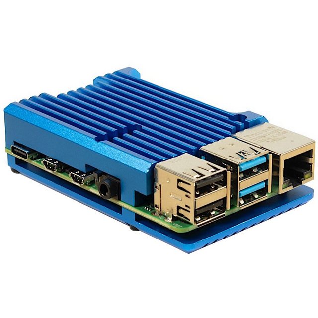 Bild von Intertech RASPBERRY Gehäuse ODS-721 Pi4 Model B, Entwicklungsboard Zubehör, Blau