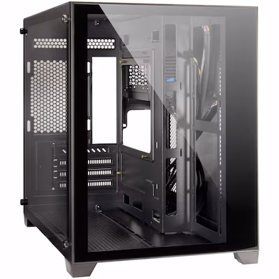 Bild von Intertechno Inter-Tech C-501 Aspect ATX Gaming Gehäuse - PC Gehäuse Computer-Kabel, Elegantes schwarzes Design mit Tempered Glass Seitenteilen