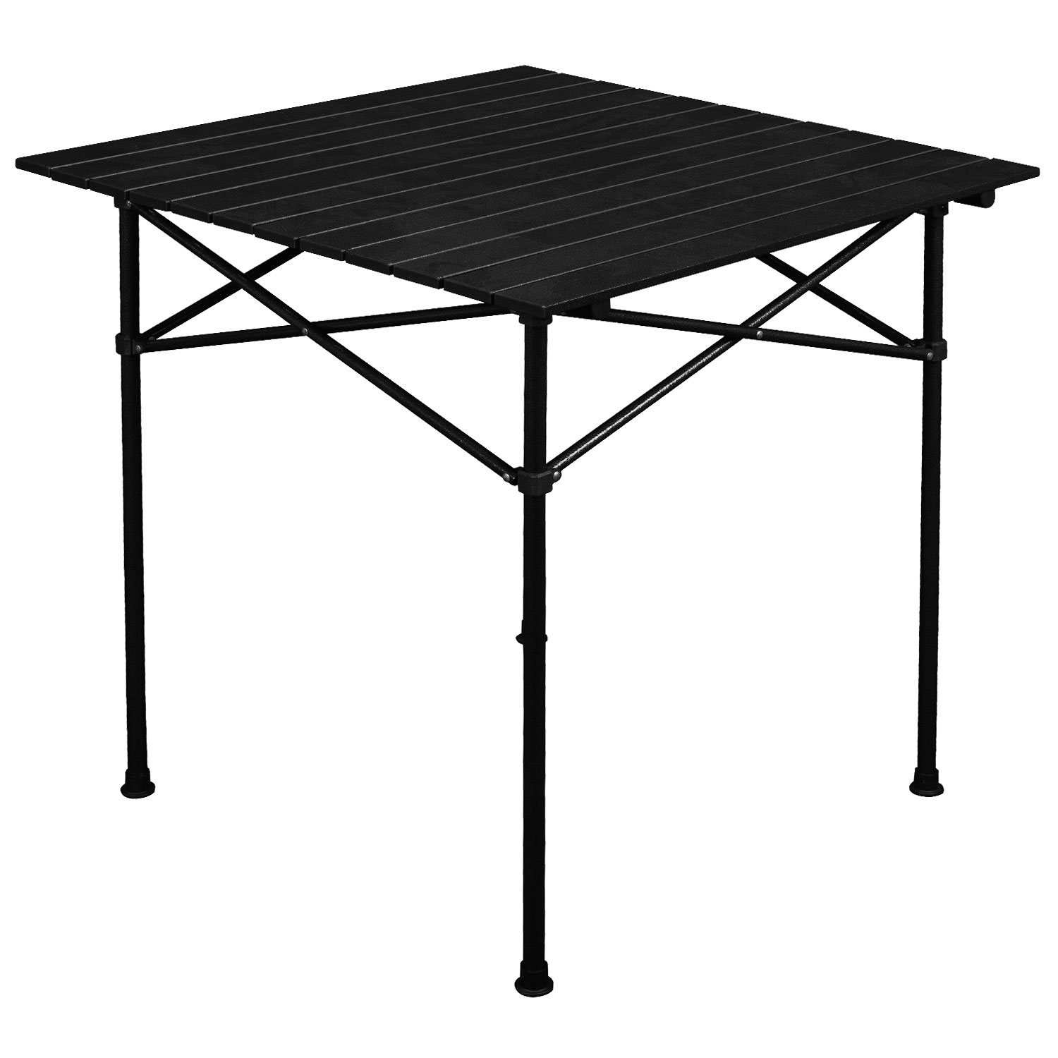 Bild von klappbarer Campingtisch Esstisch Spieltisch schwarz 70x70 cm transportabel