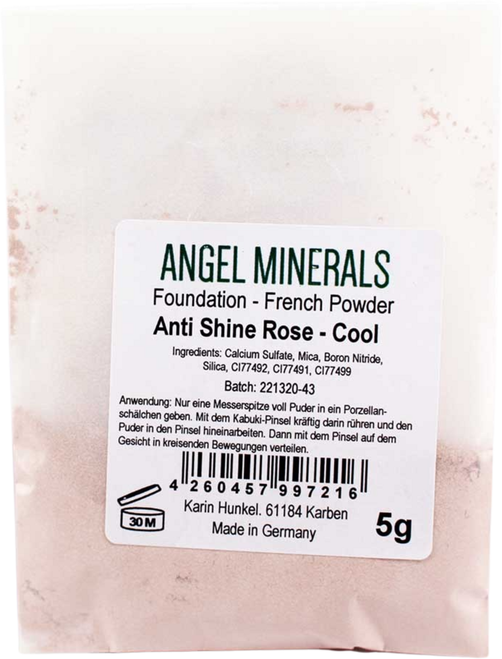 Bild von ANGEL MINERALS French Powder Foundation Refill - Anti Shine Rose