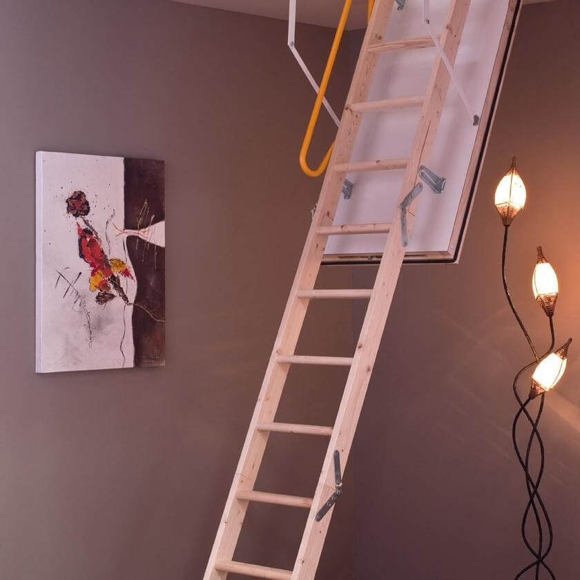 Bild von Treppen Intercon Bodentreppe Minka Polar 60, für Geschosshöhen bis 280,00 cm, Stufen offen, Luftdichtigkeit Klasse 4, zertifiziert nach DIN EN 12207