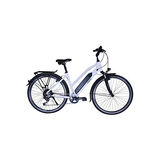 Bild von Hawk E-Trekking BAFANG Lady Weiß 2023 28"; 418 Wh Trapez