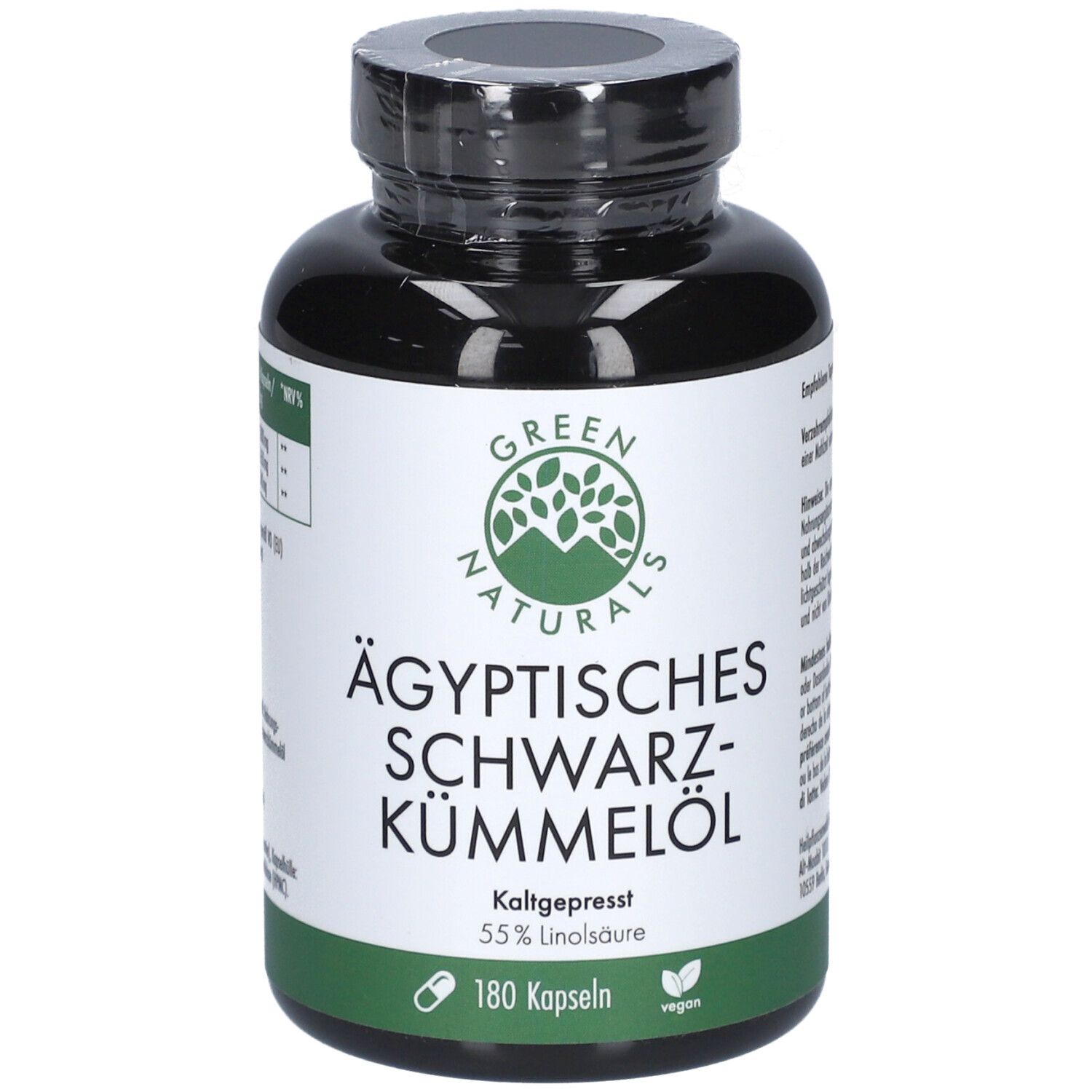 Bild von Green Naturals Ägyptisches Schwarzkümmelöl Kapseln 180 St – Heilpflanzenwohl