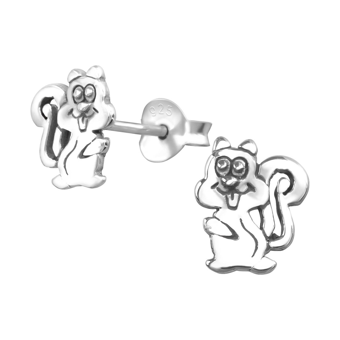 Bild von Monkimau Ohrring-Set Eichhörnchen Kinder-Ohrringe aus 925 Silber, Hypoallergen